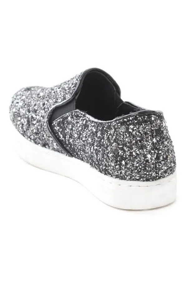 Glitter Slip On Sneakers