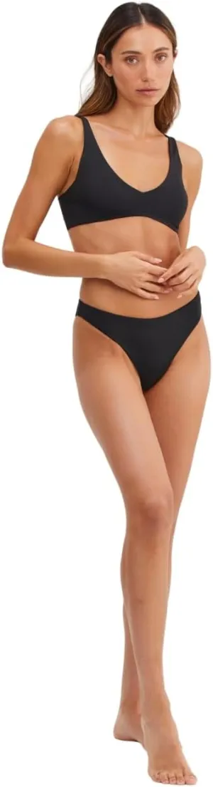 Gottex Au Naturel Golden Hour Women's Solid Must Have Swimwear V Neck Bikini Bra with U Back Swim Essential