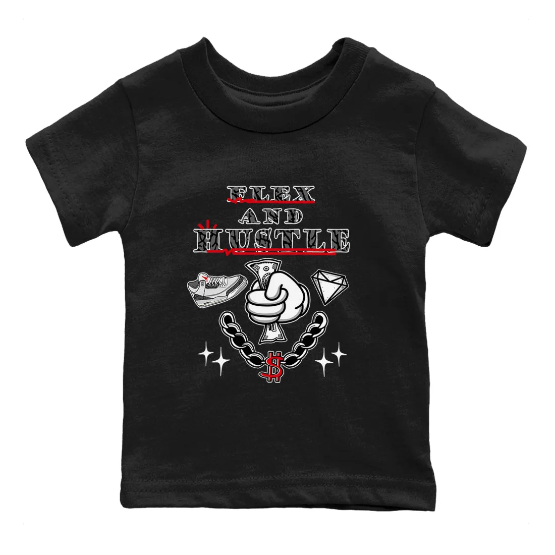 Grey Hustle SNRT Kids Tees Air Live chat support Jordan Sneaker Seamless integration Flex 3 - And Cement