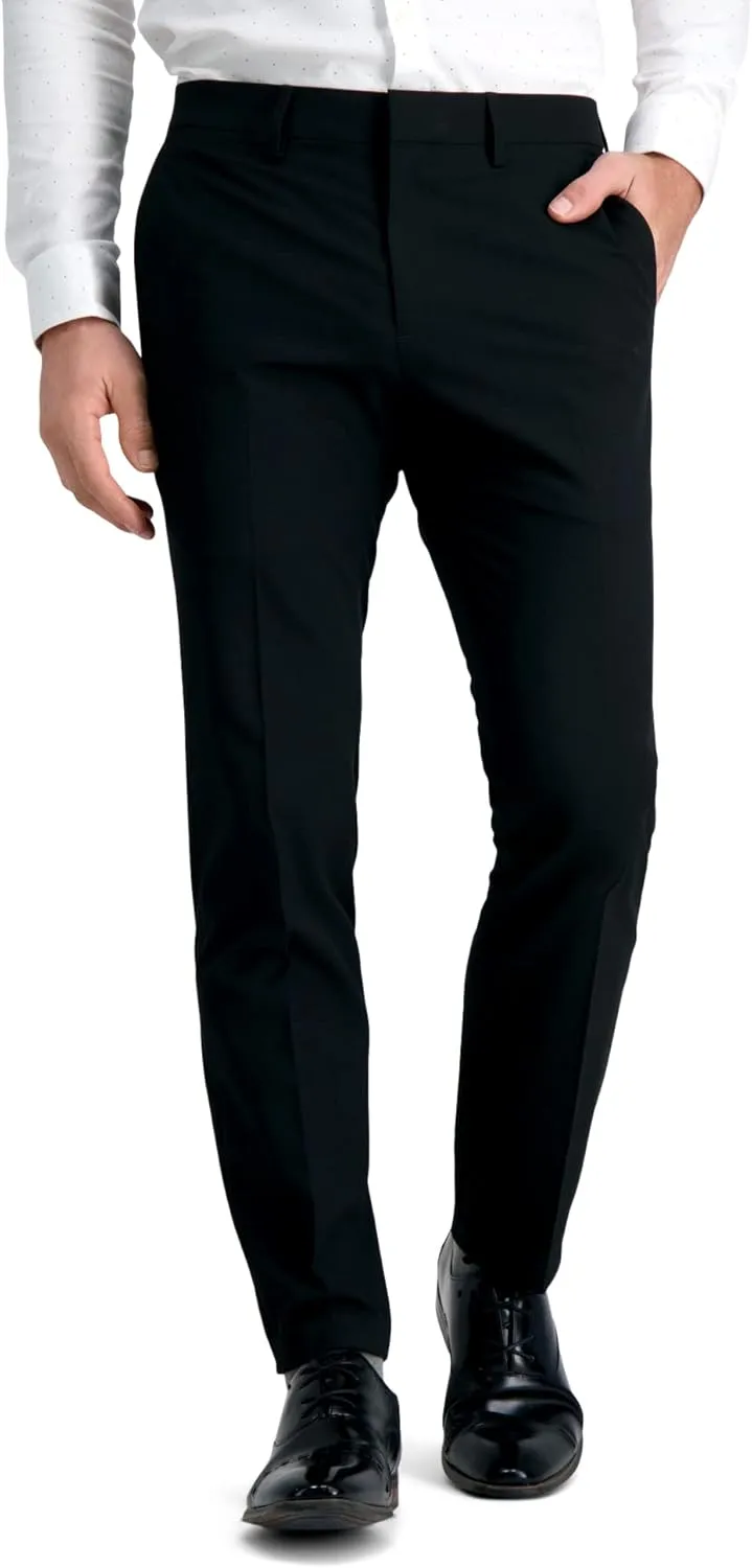 Haggar Men's 4 Way Stretch Ultra Slim Flat Front Dress Pant
