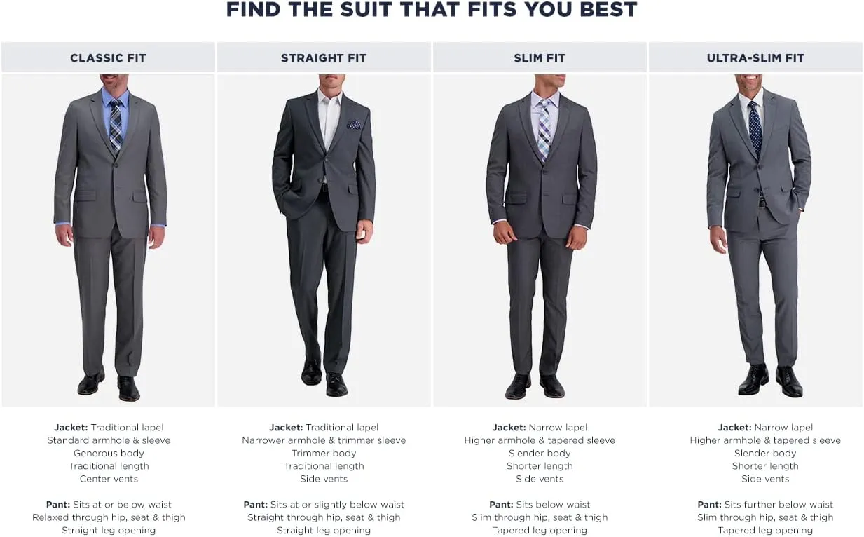 Haggar Men's Big and Tall Classic Fit Travel Performance Suit Seperates - Pant and Jacket
