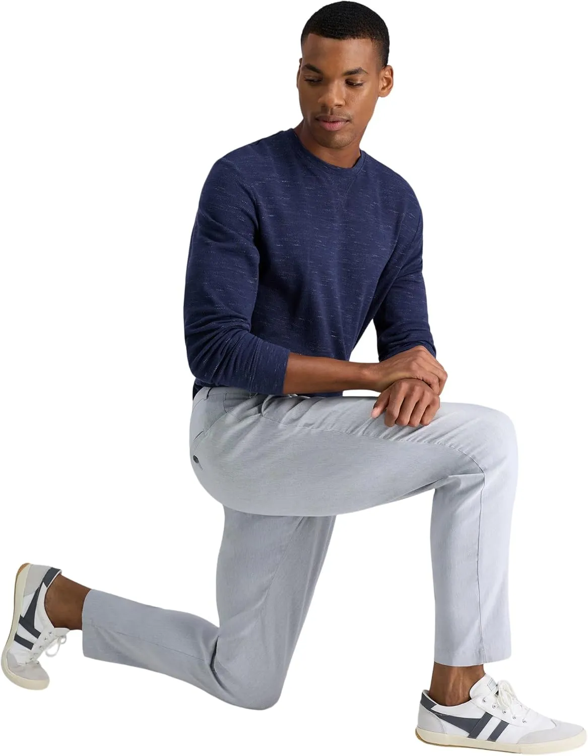 Haggar Men's Life Khaki Slim Fit Flat Front Flex Pant