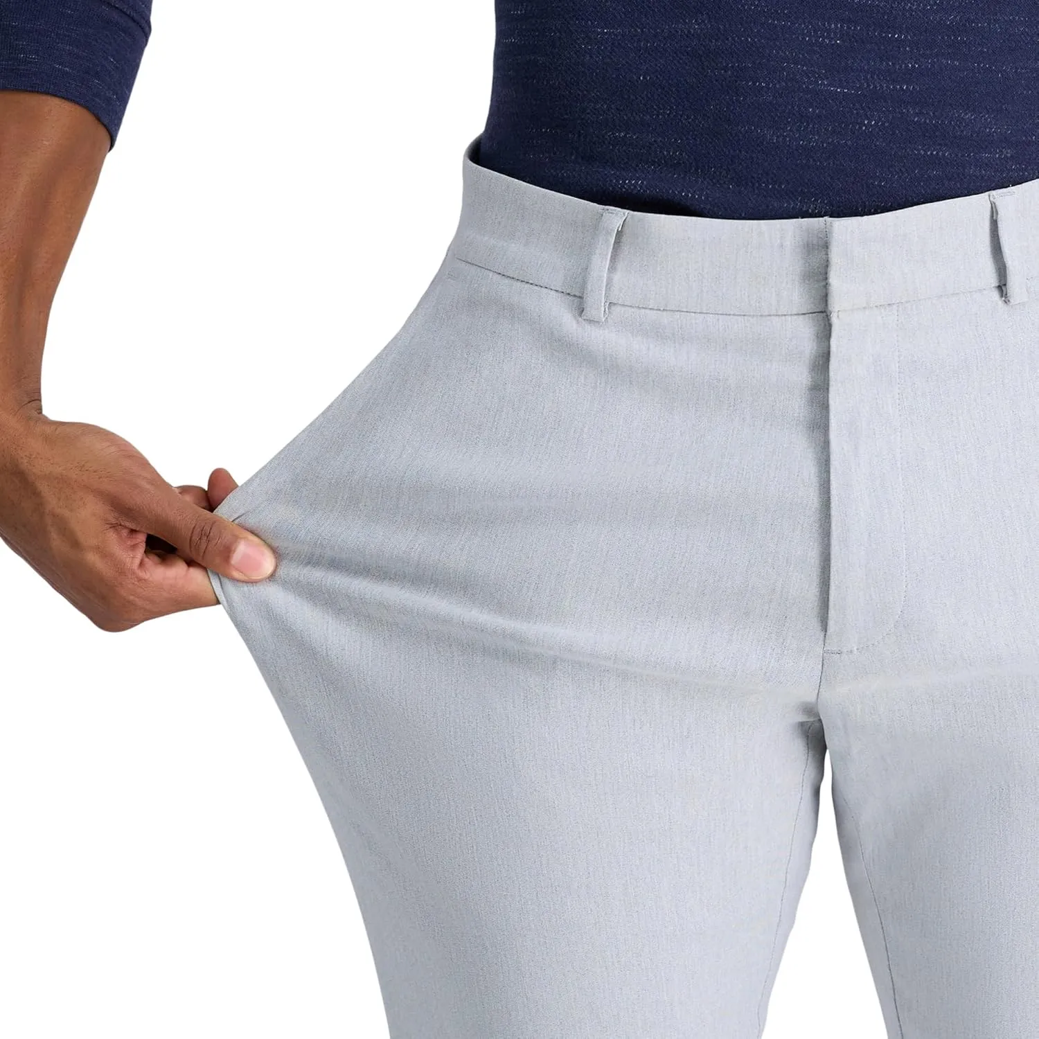 Haggar Men's Life Khaki Slim Fit Flat Front Flex Pant