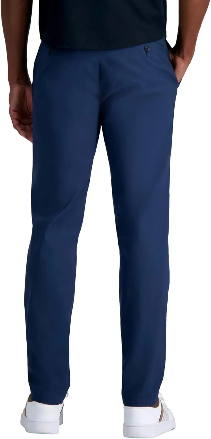 Haggar Men's Life Khaki Straight Fit Flat Front Flex Pant