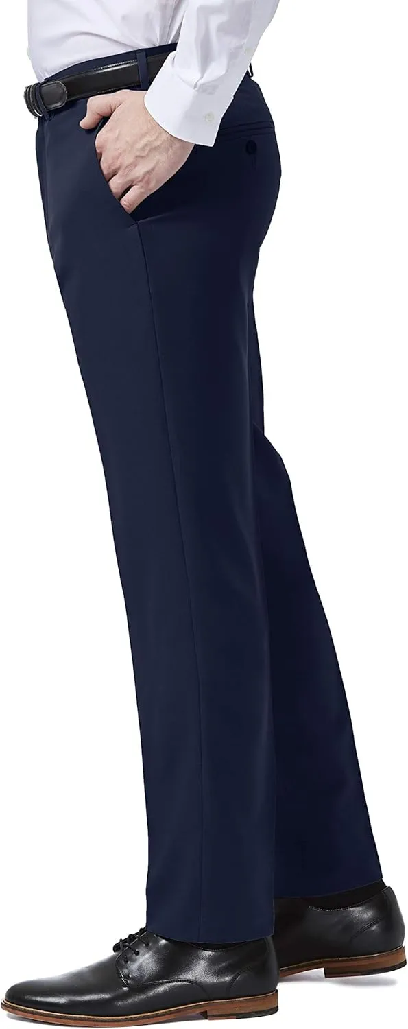 Haggar Men's Premium Comfort Dress Slim Fit Flat Front Pant