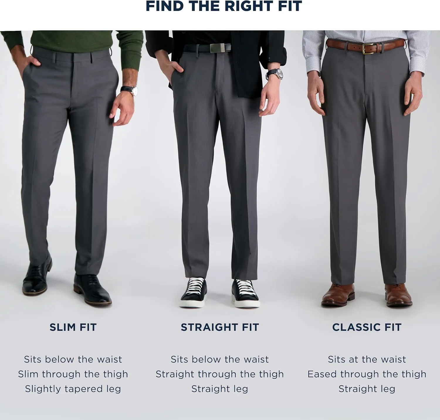 Haggar Men's Premium Comfort Dress Slim Fit Flat Front Pant