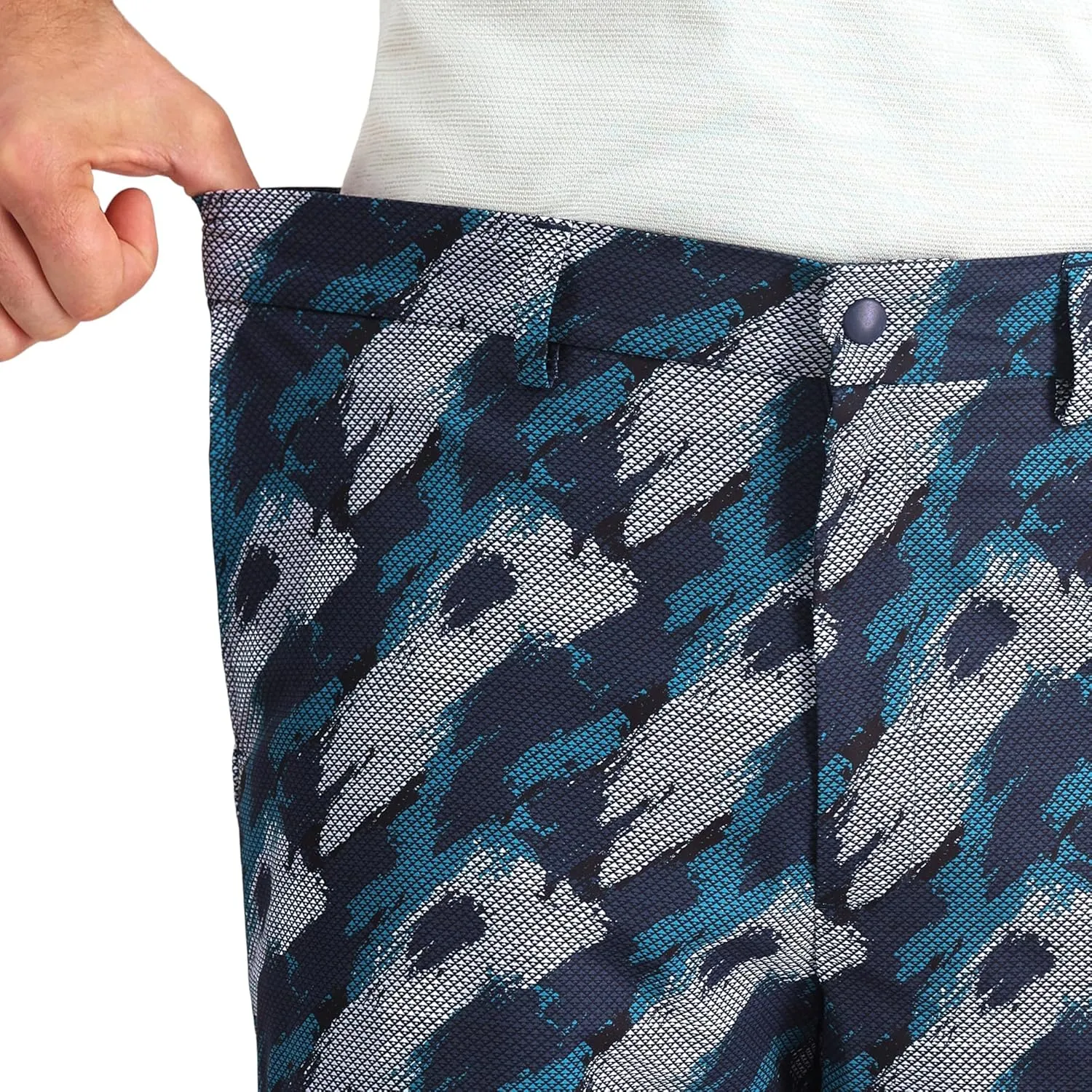 Haggar Men's The Active Series Hybrid Snap Closure Printed Short