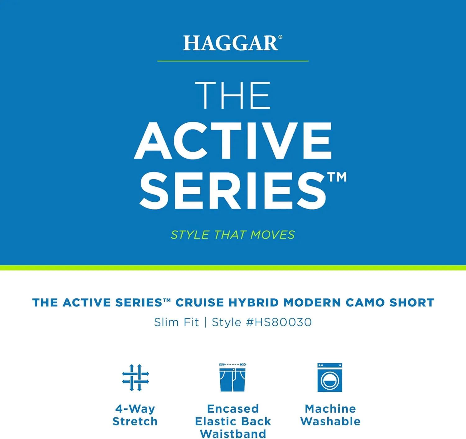 Haggar Men's The Active Series Hybrid Snap Closure Printed Short