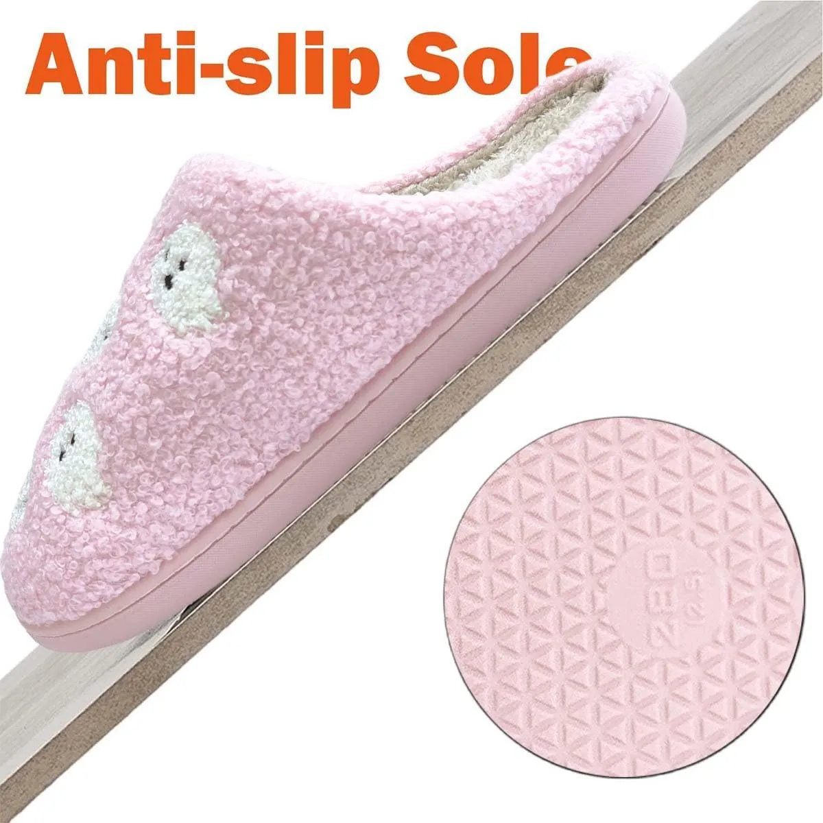 Halloween Comfy Pumpkin Slippers - Womens & Mens Memory Foam House Slippers