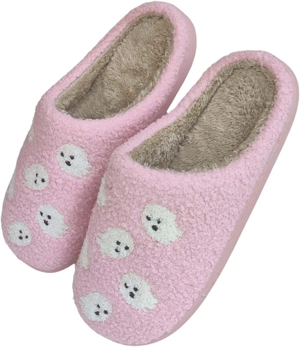 Halloween Comfy Pumpkin Slippers - Womens & Mens Memory Foam House Slippers