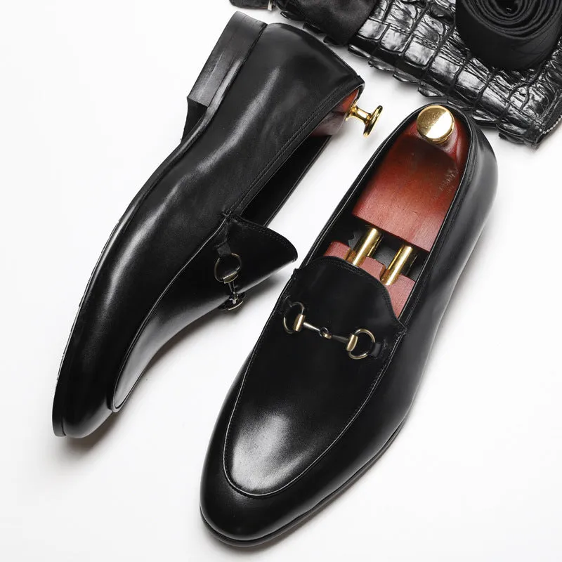 Handmade Leather Bit Loafers for Men