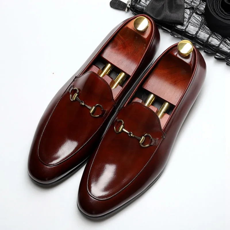 Handmade Leather Bit Loafers for Men