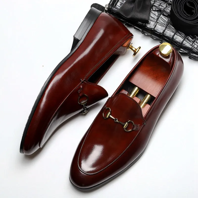 Handmade Leather Bit Loafers for Men