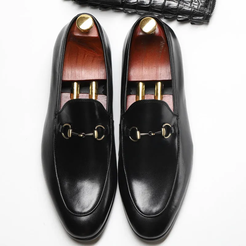 Handmade Leather Bit Loafers for Men