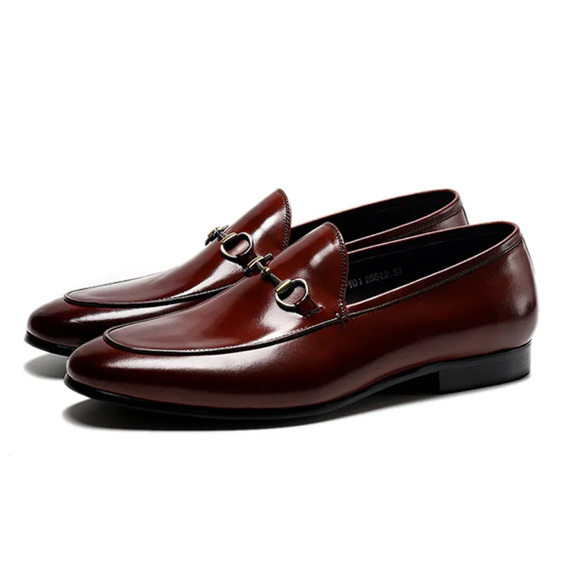 Handmade Leather Bit Loafers for Men