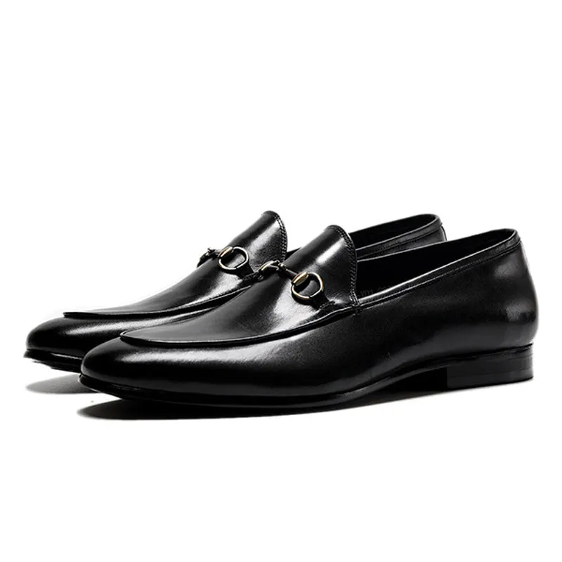 Handmade Leather Bit Loafers for Men