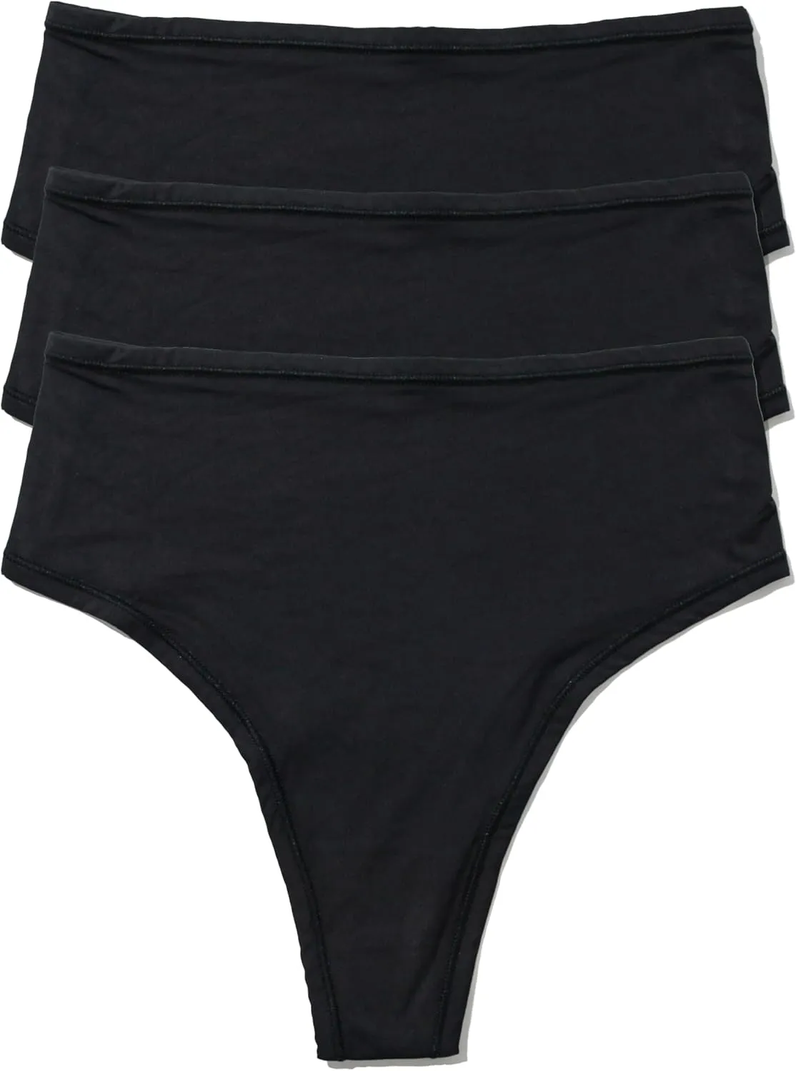 hanky panky YourFit High Rise Thong - Comfortable One Size Thong for Women (XS-XL) | High Waisted 3-Pack Thongs