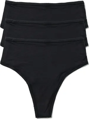 hanky panky YourFit High Rise Thong - Comfortable One Size Thong for Women (XS-XL) | High Waisted 3-Pack Thongs