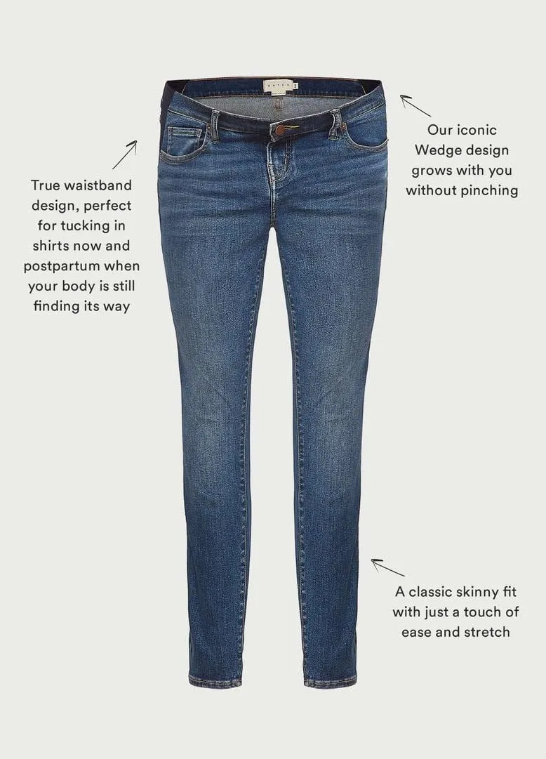HATCH Slim Maternity Jeans - Under The Belly Pregnancy Jeans That Grow with You - Recycled Stretch Cotton Denim