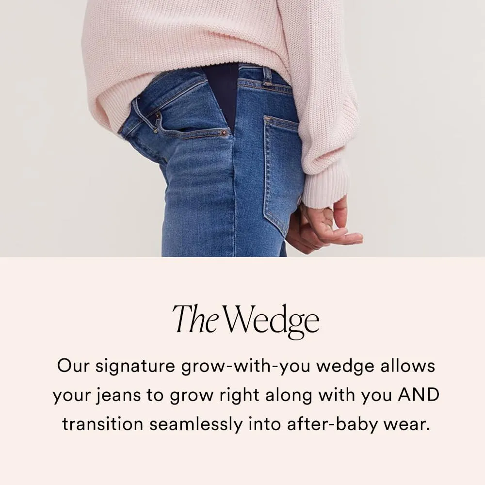 HATCH Slim Maternity Jeans - Under The Belly Pregnancy Jeans That Grow with You - Recycled Stretch Cotton Denim