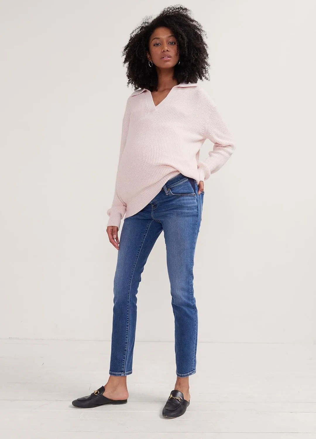 HATCH Slim Maternity Jeans - Under The Belly Pregnancy Jeans That Grow with You - Recycled Stretch Cotton Denim