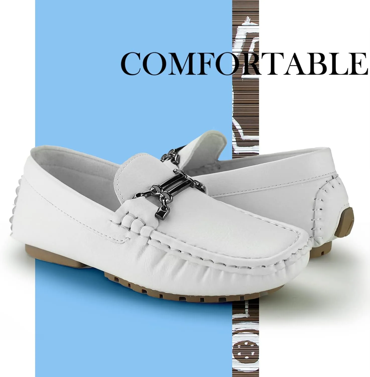 Hawkwell Kids Casual Penny Loafer Moccasin Dress Driver Shoes(Toddler/Little Kid/Big Kid)