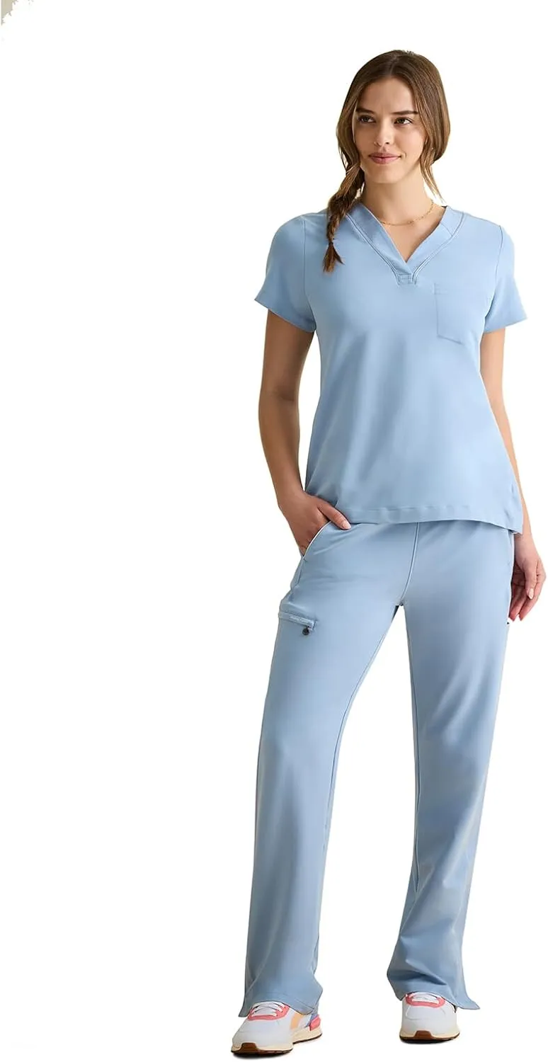 Healing Hands Women's Scrub Pant Mid Rise Nissa with 6 Pockets, Moisture Wicking, 360° Stretch & Recycled Poly - HH100