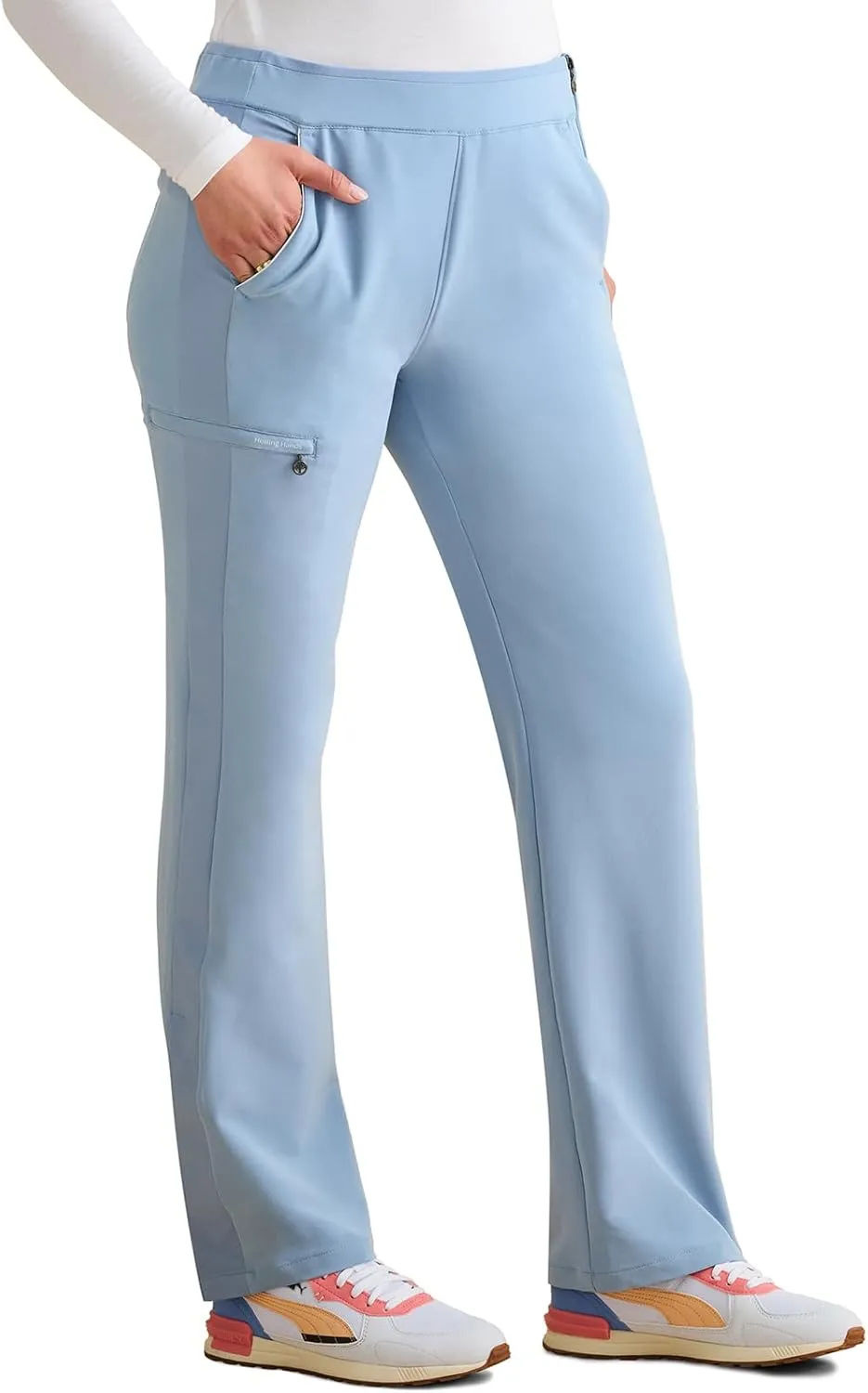 Healing Hands Women's Scrub Pant Mid Rise Nissa with 6 Pockets, Moisture Wicking, 360° Stretch & Recycled Poly - HH100
