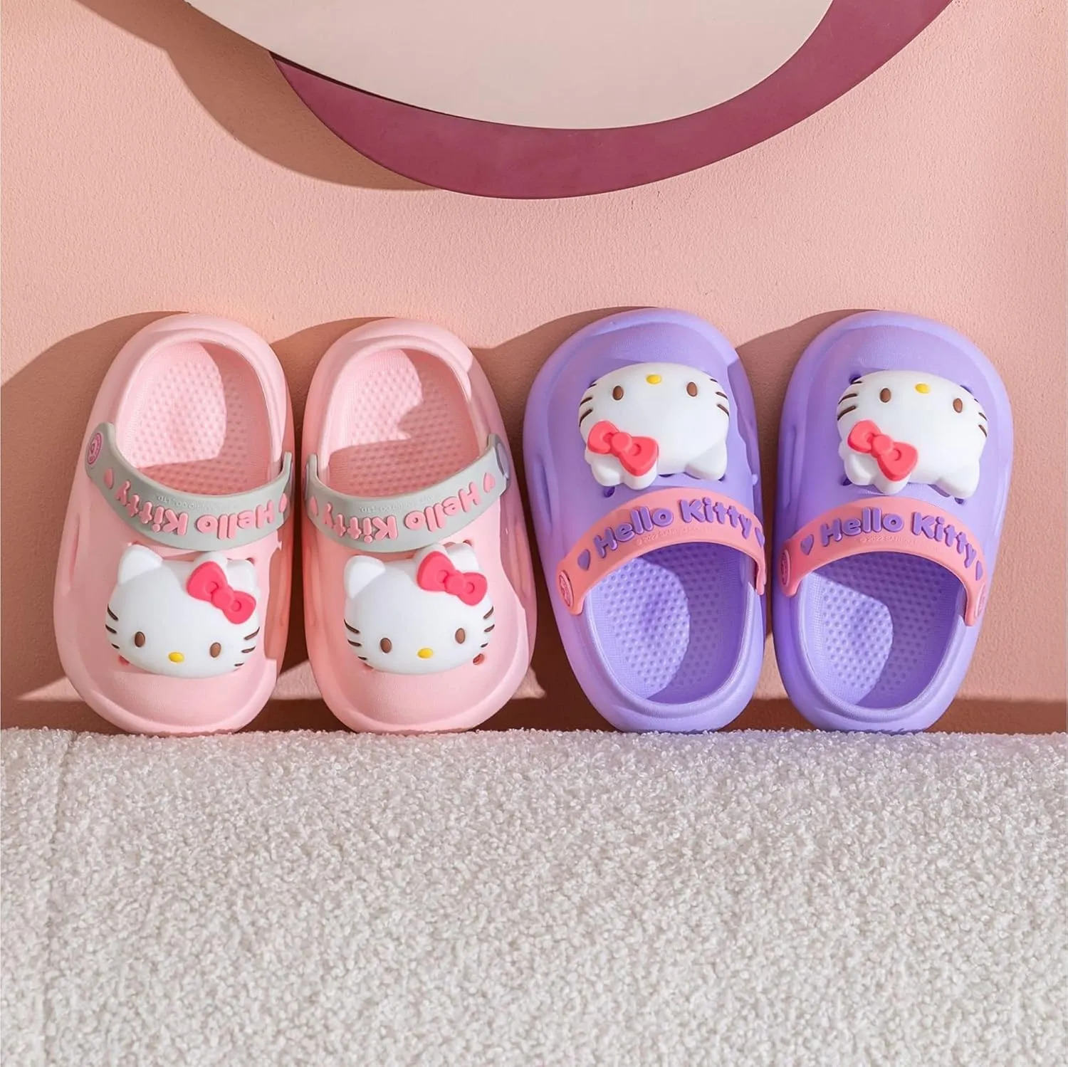 Hello Kitty Clogs Slip on Water Shoes Casual Summer for Girls Kids Children