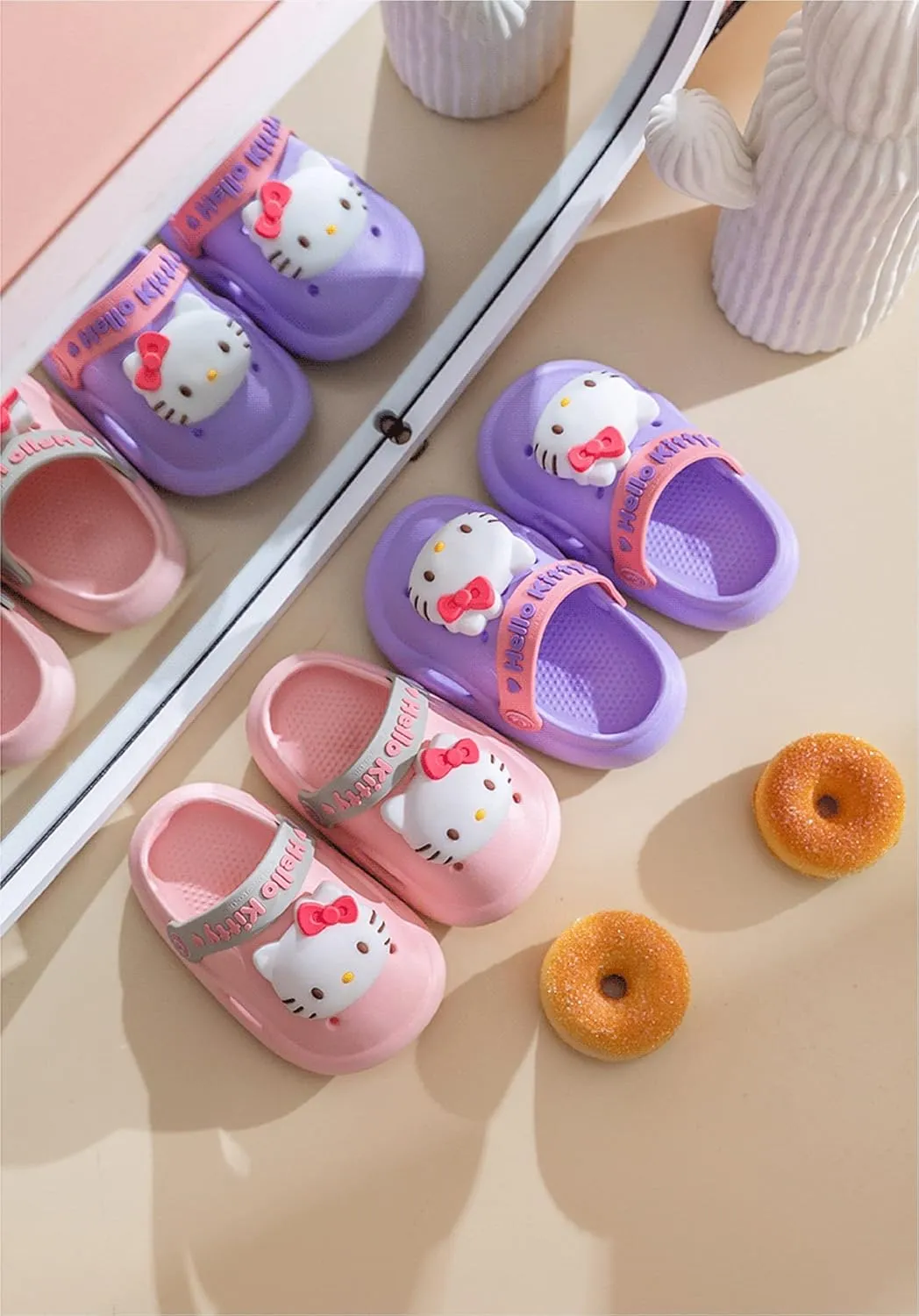 Hello Kitty Clogs Slip on Water Shoes Casual Summer for Girls Kids Children