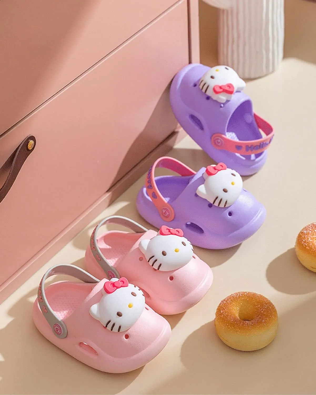 Hello Kitty Clogs Slip on Water Shoes Casual Summer for Girls Kids Children