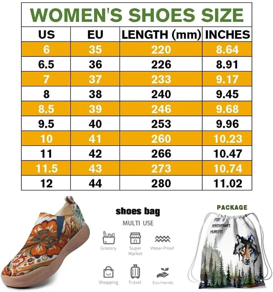 Hetios Women's Casual Slip On Loafers Walking Comfortable Knit Mesh Ladies Painted Travel Shoes