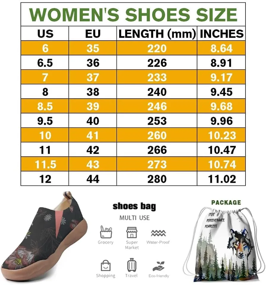 Hetios Women's Casual Slip On Loafers Walking Comfortable Knit Mesh Ladies Painted Travel Shoes