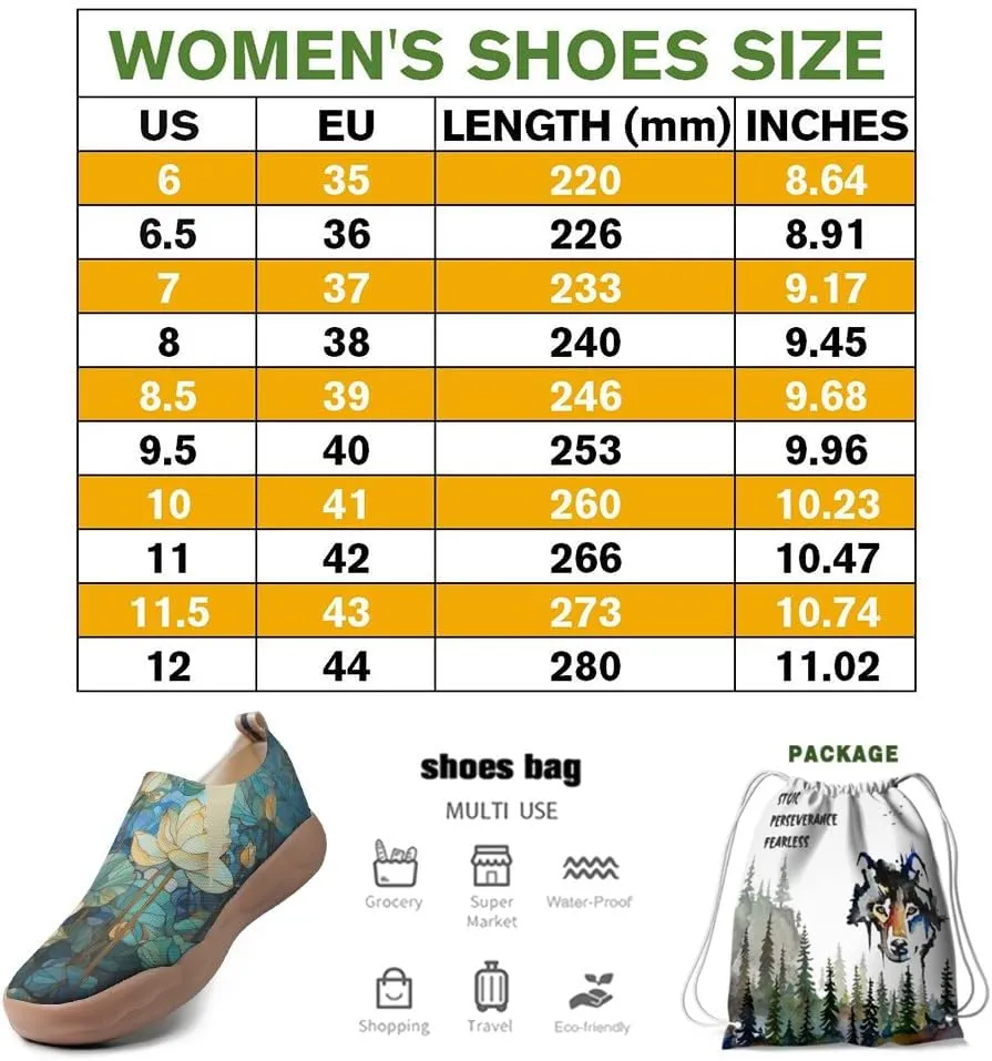 Hetios Women's Casual Slip On Loafers Walking Comfortable Knit Mesh Ladies Painted Travel Shoes