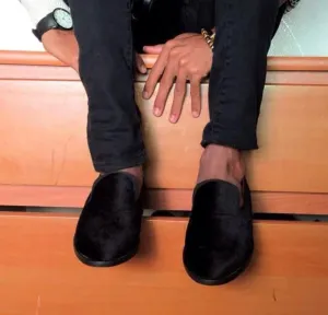 High Quality  Velvet Suede Moccasins Loafer with Durable Hand Made Sole-Unique and Classy
