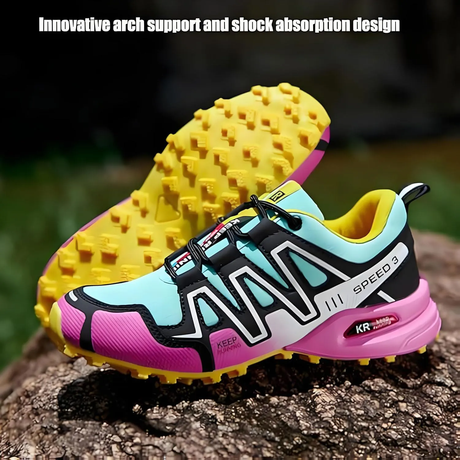 Hike Balance Shoes Women Men, 2025 New Orthopedic Pain-Relieving Walking Shoes, Comfort Outdoor Sneakers, Comfortable Breathable Non-Slip Slip-On Sneakers