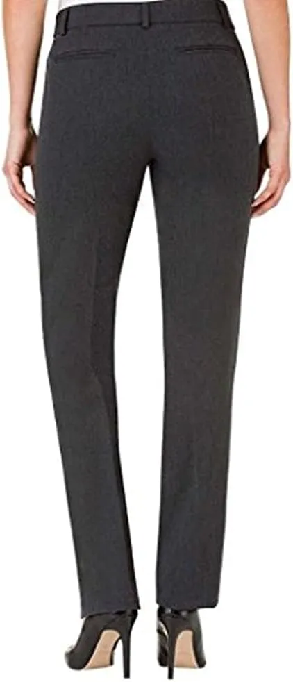 Hilary Radley Women Flat Front Slim Leg Dress Stretch Pants 1244082