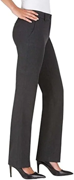 Hilary Radley Women Flat Front Slim Leg Dress Stretch Pants 1244082