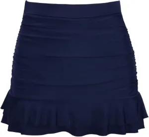 Hilor Women's Shirred Ruffle Swim Skirt Tummy Control Skirted Bikini Bottoms High Waisted Swim Bottom