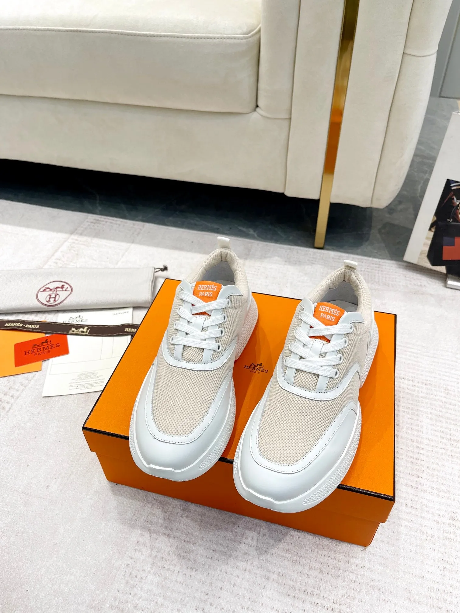 HM Giga Sneaker Light Fawn Beige Fabric 206298