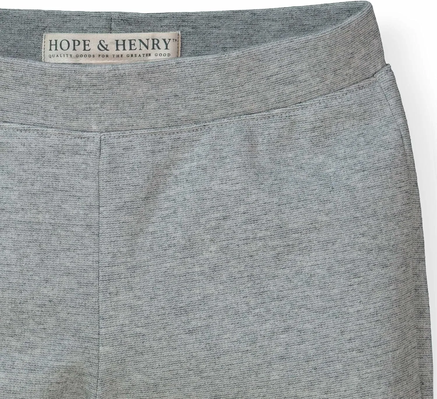Hope & Henry Girls' Ponte Pants with Button Details