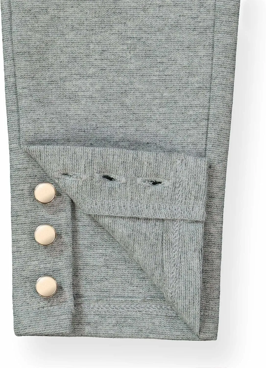 Hope & Henry Girls' Ponte Pants with Button Details