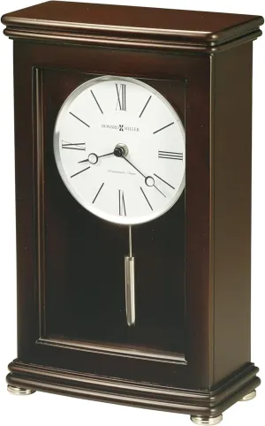 Howard Miller Osburn Mantel Clock II, Quartz Movement Modern Style Analog Display | Cylindrical Pendulum Grandfather Clocks with Glass Material for Home Decor, Living Room & Office