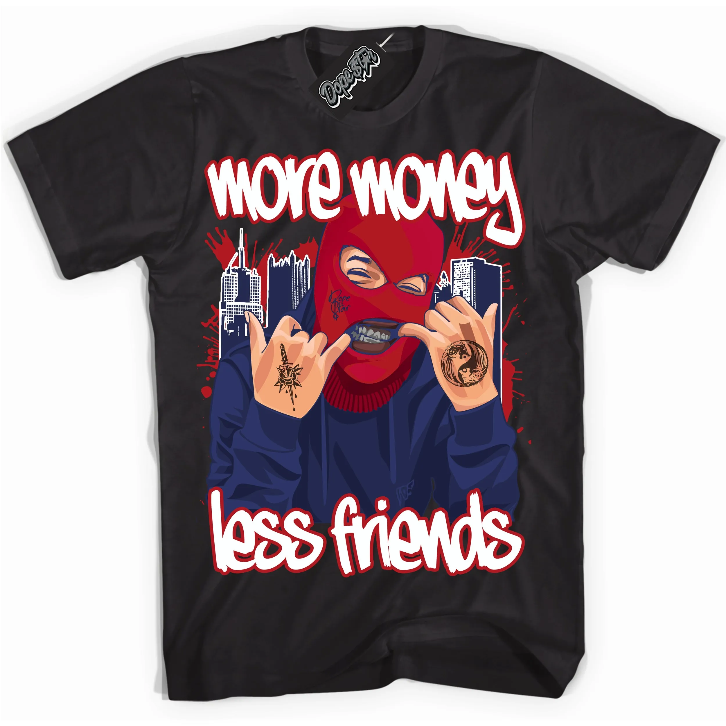 Howard University 1s Sneaker Shirt More Money Less Friends Graphic