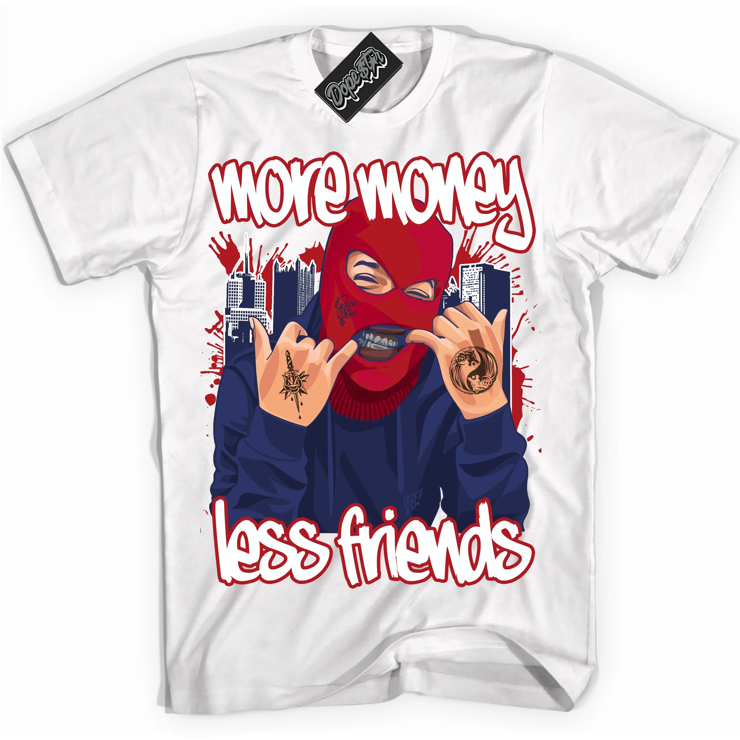 Howard University 1s Sneaker Shirt More Money Less Friends Graphic