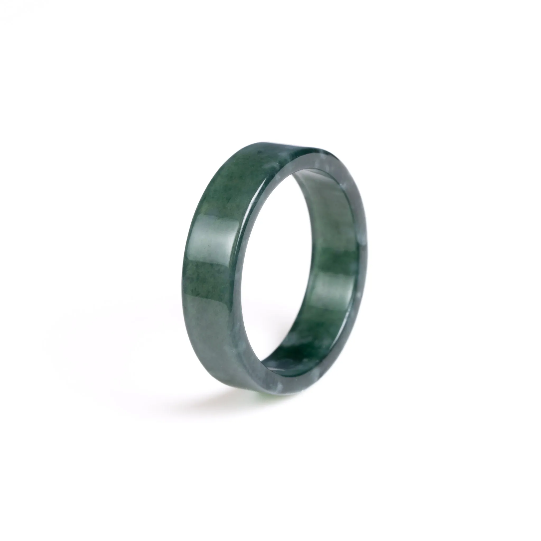 Ideali Flat Jadeite Jade Ring