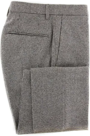 Incotex Cream Micro-Houndstooth Pants - Slim