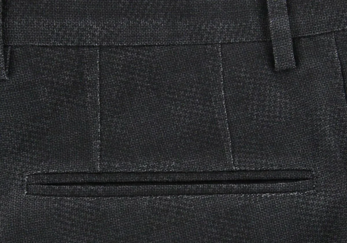 Incotex Dark Gray Melange Pants - Slim