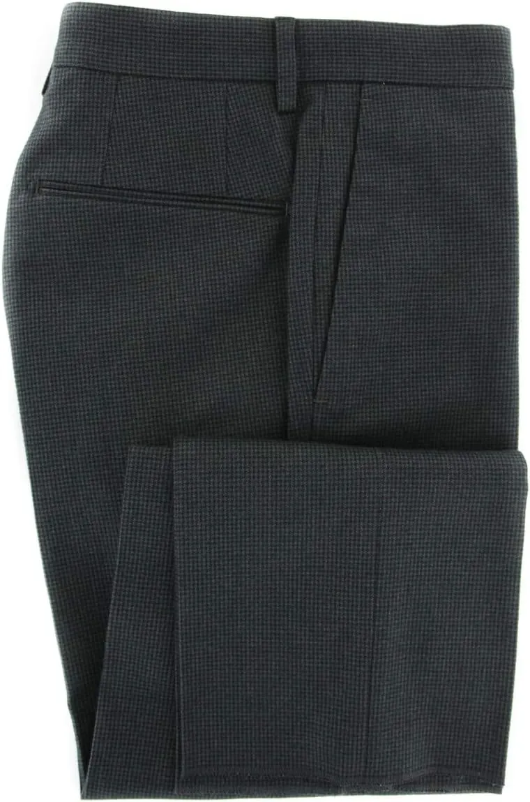 Incotex Dark Green Houndstooth Pants - Extra Slim