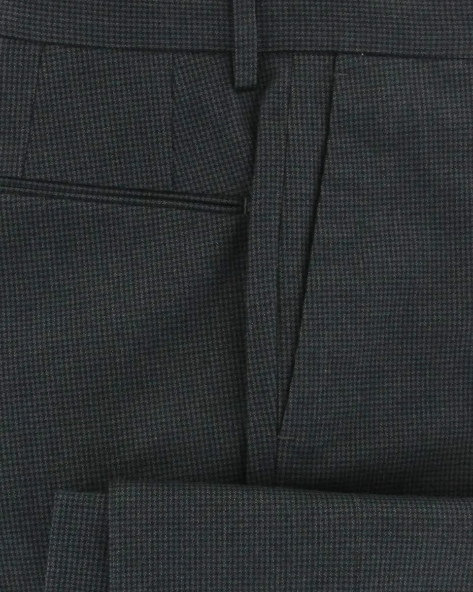 Incotex Dark Green Houndstooth Pants - Extra Slim